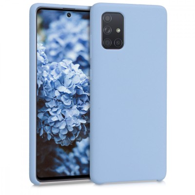 Husa pentru Samsung Galaxy A71, Silicon, Albastru, 51209.58 foto