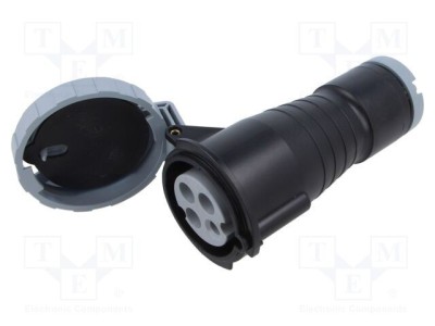 Conector alimentare AC trifazat AMPHENOL IP&amp;amp;S 32A 500V mufă mamă IP69K foto
