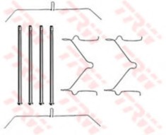 Set accesorii, placute frana TOYOTA HILUX II pick-up (LN8, RN5, LN6, YN6, YN5, LN5, RN6) (1983 - 2005) TRW PFK290