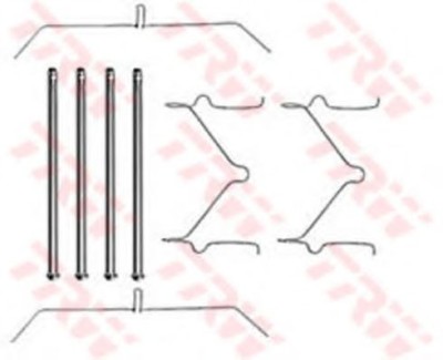 Set accesorii, placute frana TOYOTA HILUX II pick-up (LN8, RN5, LN6, YN6, YN5, LN5, RN6) (1983 - 2005) TRW PFK290 foto