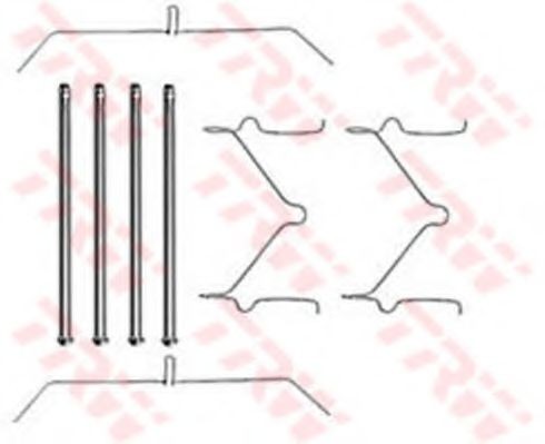 Set accesorii, placute frana TOYOTA HILUX II pick-up (LN8, RN5, LN6, YN6, YN5, LN5, RN6) (1983 - 2005) TRW PFK290