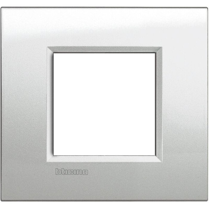 Rama Ornament 2M metal Living Light Bticino Moonlight Silver LNA4802GL
