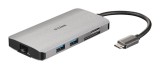 HUB extern D-LINK, porturi Gigabit LAN x 1, SD/microSD Dual Card Reader x 1, USB 3.0 x 3, HDMI x 1, USB Type C x 1, conectare prin USB Type C, cablu 1