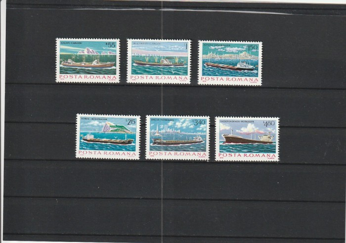 ROMANIA 1979 LP 988 NAVE MARITIME DE MARE TONAJ SERIE MNH NESTAMPILATA