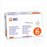 Ace Insulina BD Microfine ThinWall 31G 0.25x6mm, Compatibile Universal, 100 Bucati