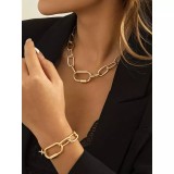 Cumpara ieftin Set colier si bratara aurii - 48582