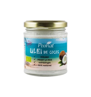 Ulei de Cocos Extravirgin Bio Presat la Rece Pronat 200ml foto