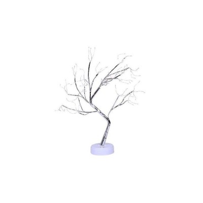Lampa de veghe LED eMazing model copac, realizata din cupru, incarcare baterii si USB, culoare alb cald foto