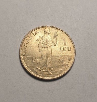 1 leu 1914 UNC foto