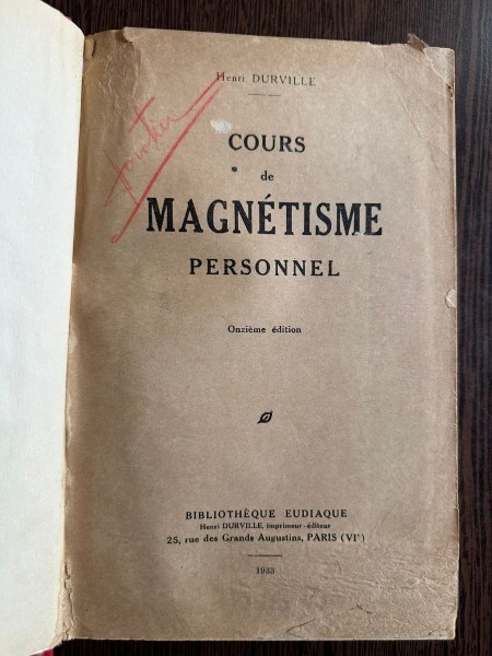 Cours de magnetisme personnel - Henri Durville