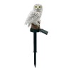Lampa solara LED pentru curte sau gradina, model Bufnita, inaltime 43 cm, 40mAh, 0.2W, alb