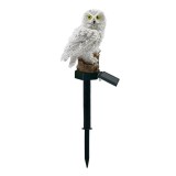 Lampa solara LED pentru curte sau gradina, model Bufnita, inaltime 43 cm, 40mAh, 0.2W, alb