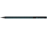 Creion grafit B triunghiular grip sparkle lemn negru midnight ocean Faber-Castell