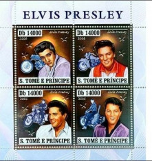 SAO TOME 2006 MUZICA ELVIS PRESLEY ARGINTIU foto