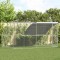 vidaXL Cușcă pentru pui Argintiu 400 x 200 x 198.5 cm Oțel galvanizat 3368322