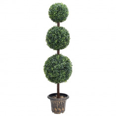 Planta artificiala cimisir cu ghiveci verde 118cm forma minge GartenMobel Dekor