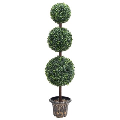 Gossi planta artificiala cimisir cu ghiveci verde 118cm forma minge foto