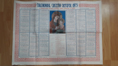 calendar vechi Crestin Ortodox 1975 foto