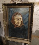 Tablou vechi superb &icirc;n ulei - Portret de bunică - Nesemnat