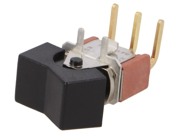 Comutator basculant ON-ON, THT