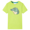 Tricou pentru copii, lime, 140, vidaXL