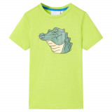 Tricou pentru copii, lime, 104, vidaXL