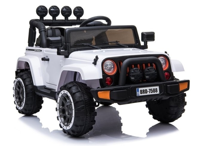 Masinuta electrica Safari Jeep, alb Masinuta electrica Safari Jeep, alb