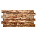 Panou decorativ, PVC, model piatra 3D, nuante maro, 96x48.5cm, Artool