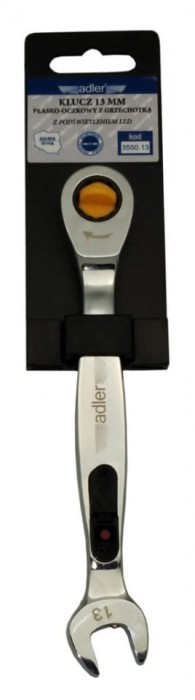 Cheie fixă cu clichet si LED de 13mm ADLER AD-3550.13