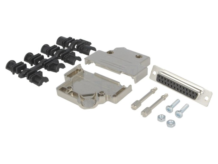 Conector D-Sub 25 pini mamă, pe cablu