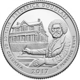 SUA - QUARTER FRED. DOUGLASS, DISTRICT COLUMBIA 2017 P - VF / SERIA PARCURI NAT, America de Nord