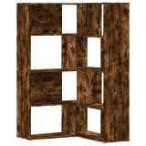 Cumpara ieftin Biblioteca 4 niveluri stejar fumuriu 85x85x140cm lemn prelucrat