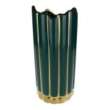 Cumpara ieftin Vaza Ceramica Verde Decorativa 20cm Vintage cu Model Podea, Vaza Flori Artificiale, Vaza Ornament