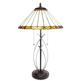 Cumpara ieftin Veioza decorativa sticla polirasina bej maro Tiffany 41x69 cm