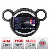 Navigatie Mini 2011-2015 cu sistem CIC 8 core QLED 2K 16+512GB 360 Android Waze USB Navigatie Internet Youtube Radio Edotec