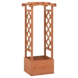 Cumpara ieftin Jardiniera cu spalier si arcada, 49x39x117 cm, lemn de brad