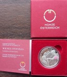 MONEDA DIN ARGINT IN CUTIE ORIGINALA SI CERTIFICAT - AUSTRIA - 20 EURO 2016, A 60-A ANIVERSARE A BALULUI DE LA VIENA, PROOF