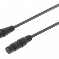 Cablu prelungitor digital XLR 5 pini tata - XLR 5 pini mama 1.5m gri Sweex