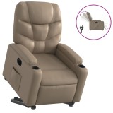 Cumpara ieftin Fotoliu rabatabil electric cu ridicare, cappuccino