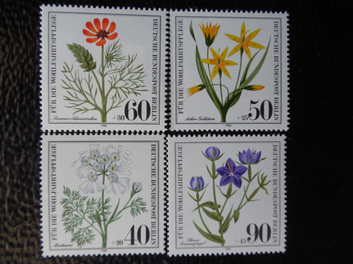 Serie timbre flora flori plante Berlin nestampilate timbre filatelice postale