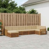 vidaXL Set de canapele de exterior cu pernă 7 pcs Natural și Bej 3383631