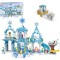 Blocuri de constructie educationale, Castel Printese Albastru COGO Friends, 477 Piese,+6ani