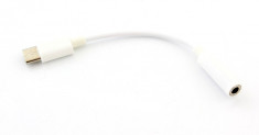 Cablu Adaptor USB tip C si Mufa Jack 3,5 mm, 4 Pini cu Functie de Incarcare si Transfer Date foto