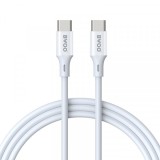 Cablu Date si Incarcare USB-C - USB-C BWOO BO-X283CC-2M, 60W, 2m, Alb