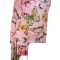 Esarfa cu fluturi din material tip casmir, Dacali, roz aprins, 185 x 75 cm