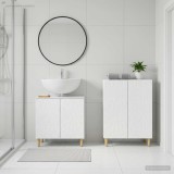 Cumpara ieftin Set de dulapuri pentru baie, 2 piese DELFT Alb foarte lucios