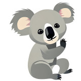 Cumpara ieftin Sticker decorativ, Urs Koala, Gri, 72 cm, 10898ST, Oem