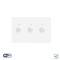Modul Intrerupator Triplu Cap Scara / Cruce Wi-Fi cu Touch LIVOLO, standard italian &ndash; Serie Noua, Alb SmartElectro IntelligentHouse