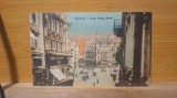 Carte postala AA22 Bucuresti - Piata Regele Carol 6 februarie 1929 circulata,interbelica