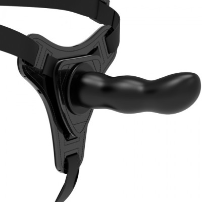 FETISH SUBMISSIVE HARNESS - BLACK SILICONE G-SPOT 16 CM foto
